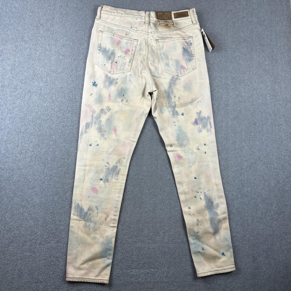 Polo Ralph Lauren Jeans Womens 30 High Rise Ankle Tompkins Skinny Paint Splatter - Picture 10 of 13